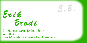 erik brodi business card