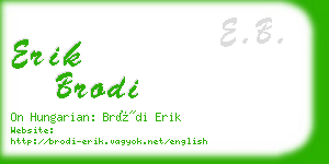 erik brodi business card